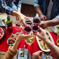Thanksgiving toast at the end of a holiday road trip