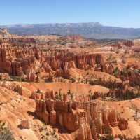 aerial shot of bryce canyon in utah